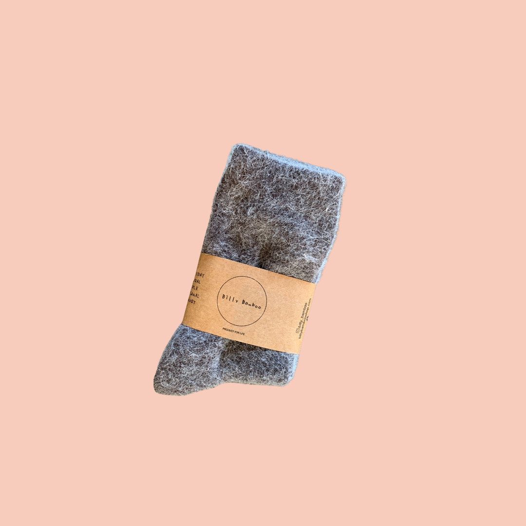 Fluffy Angora Socks - Neutrals
