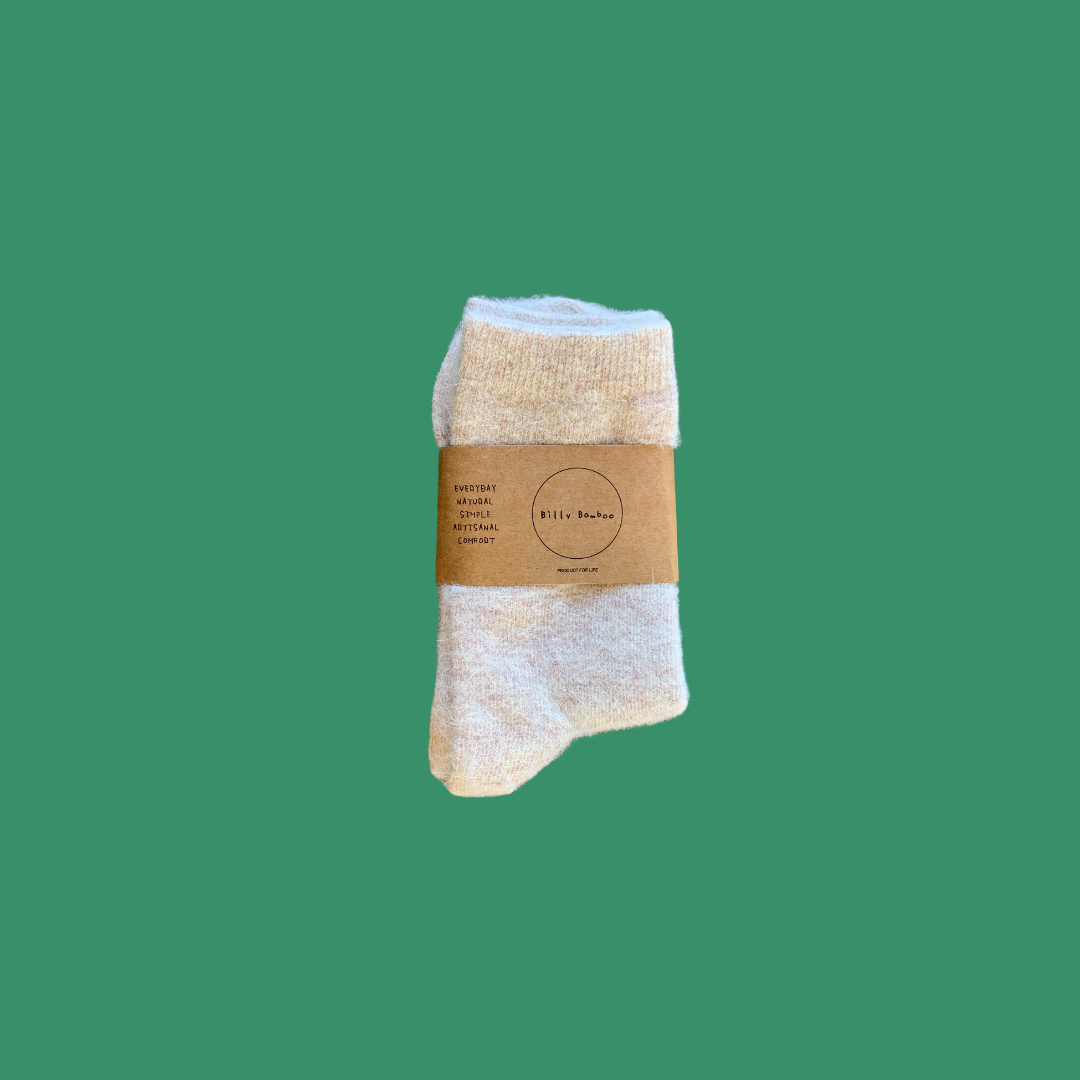 Fluffy Angora Socks - Neutrals