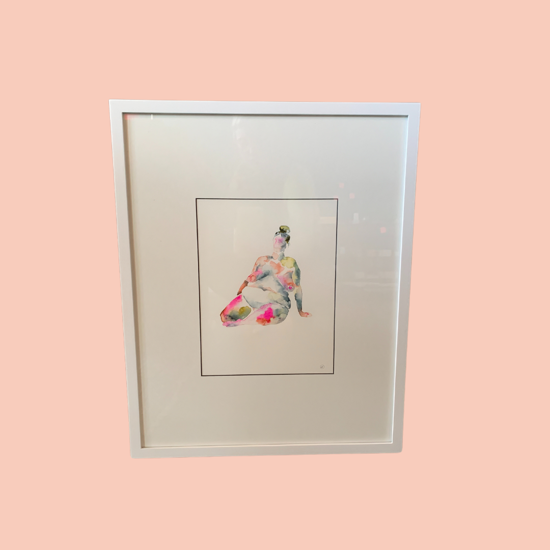 Holly Hawk Original Watercolors - Framed