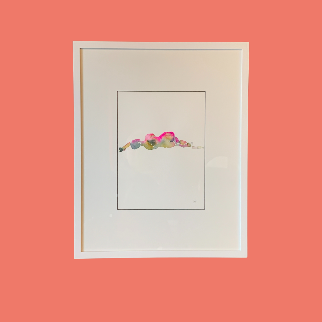 Holly Hawk Original Watercolors - Framed