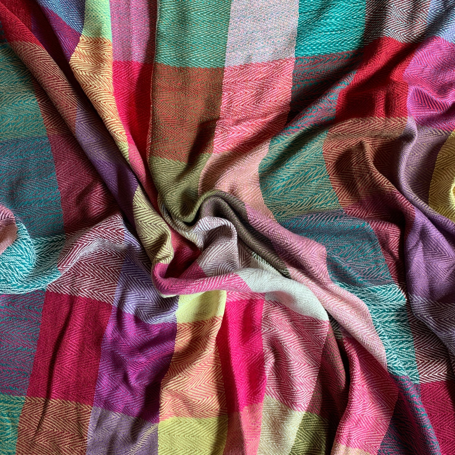 Bright Plaid Lap Blanket