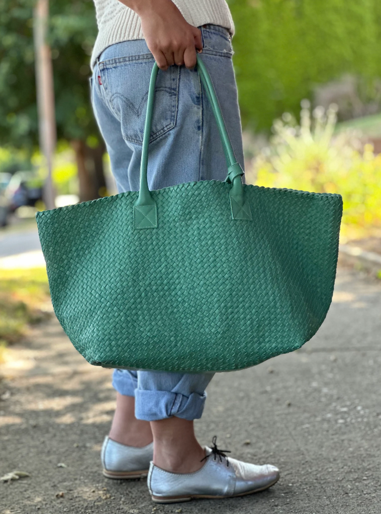 Anna Joyce Woven Leather Handbags