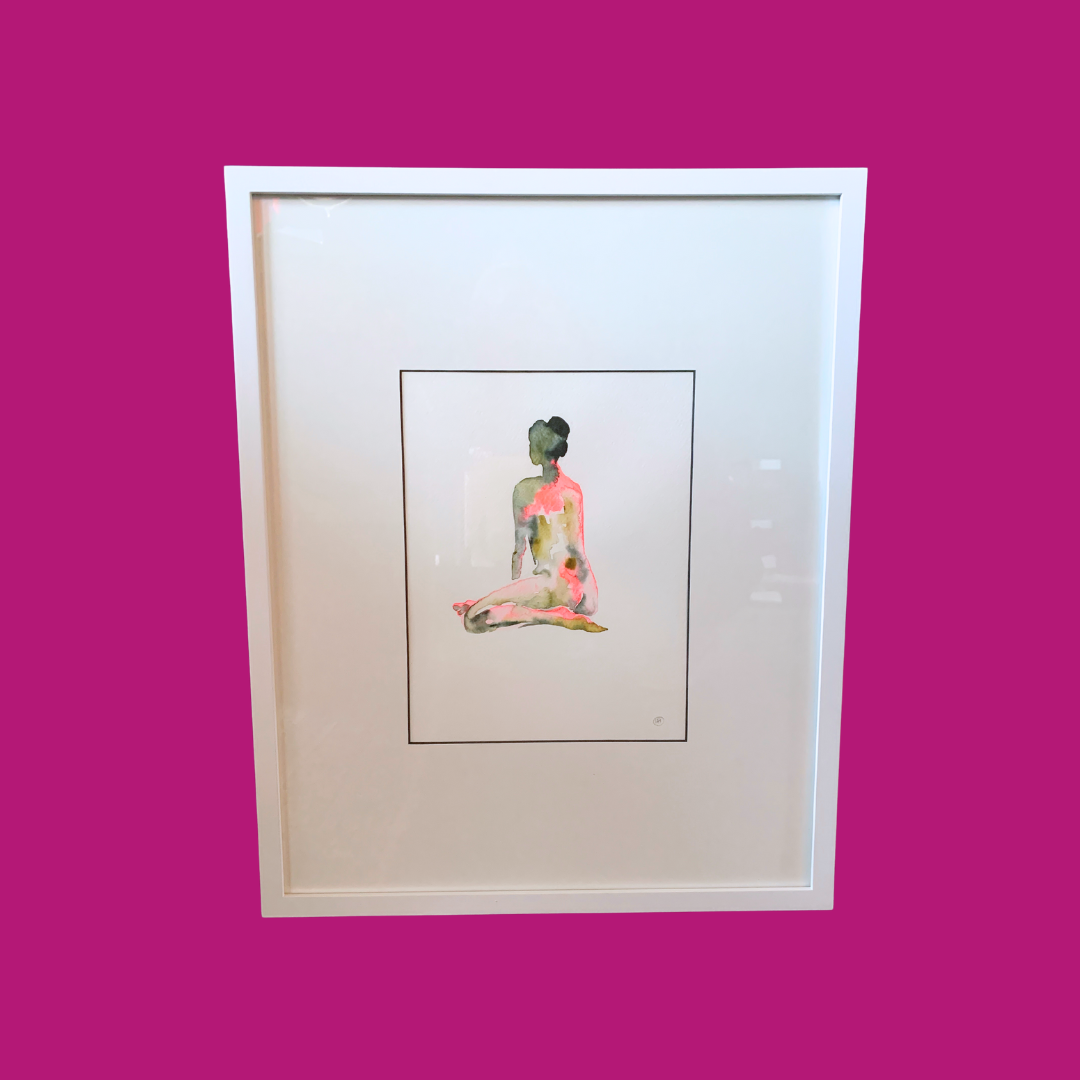 Holly Hawk Original Watercolors - Framed