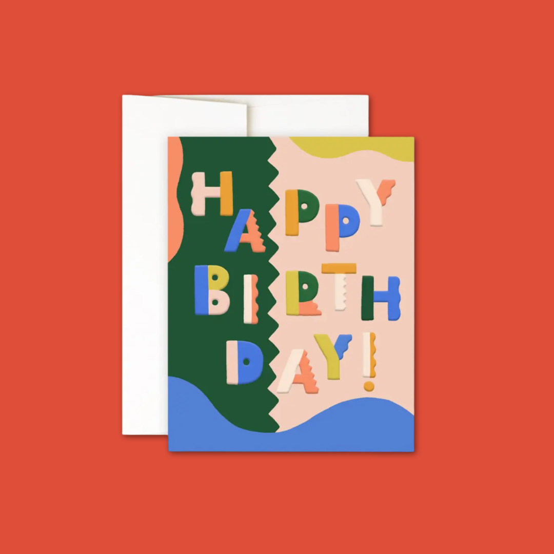 Colorblock Birthday Card