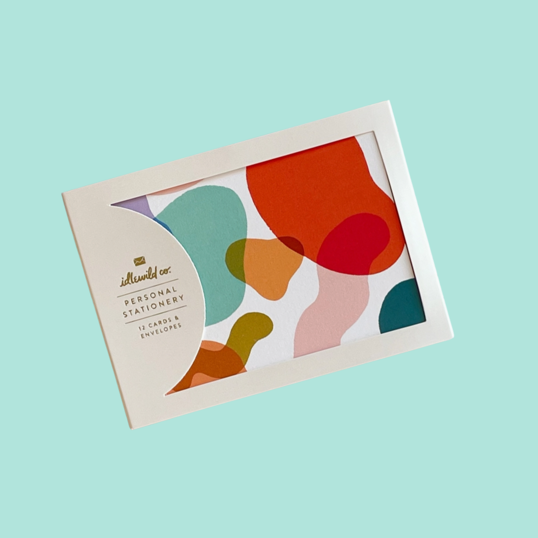 Colorful Blobs Notecards