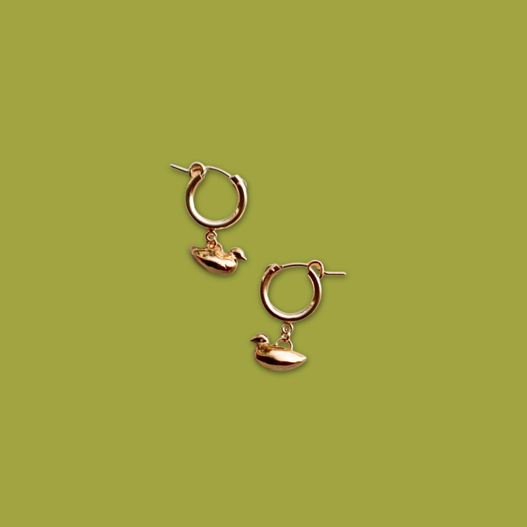 Duck Hoop Earrings