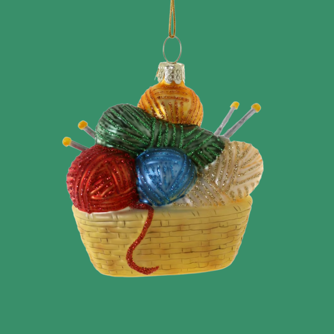 Knitting Basket Ornament
