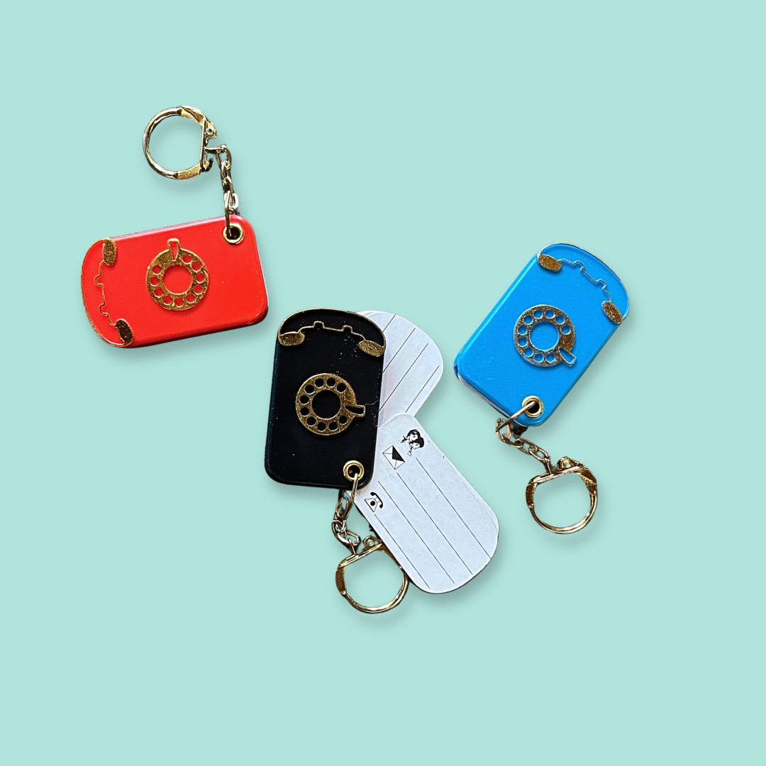 Vintage Address Book Key Ring