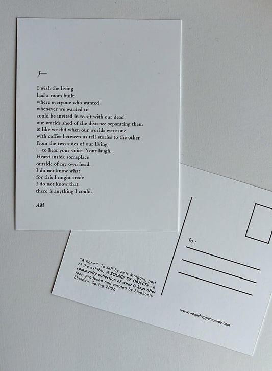 A Solace of Objects Exhibit Postcard