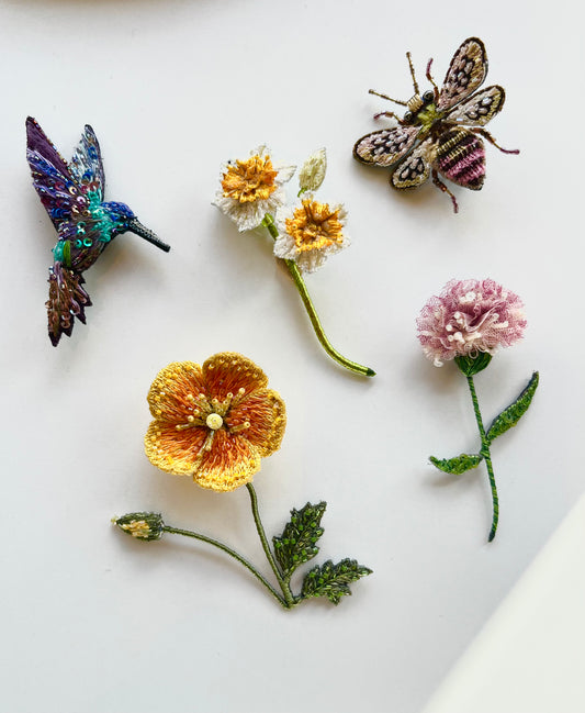 Embroidered Brooches (14 designs)