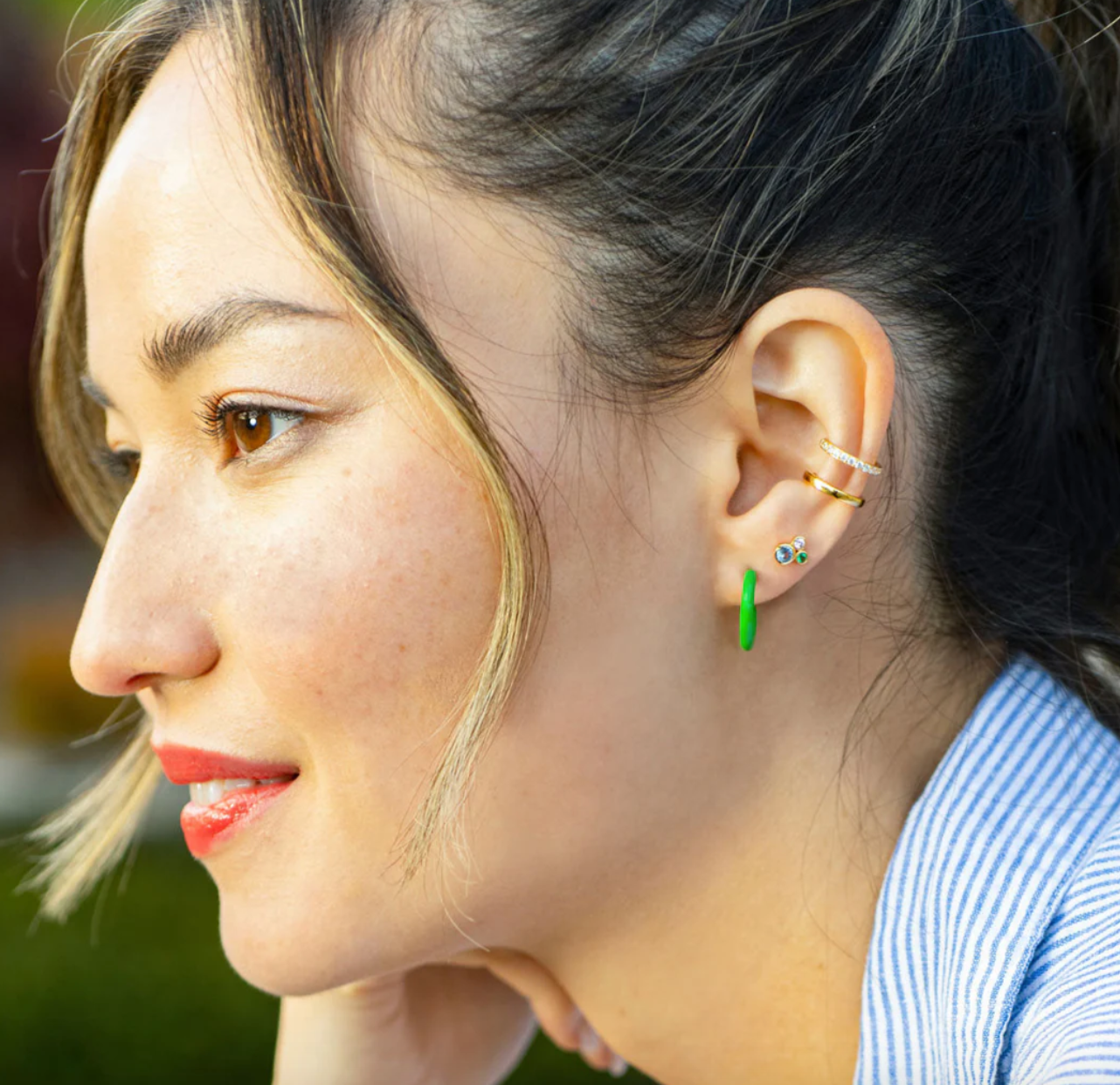 Modernist Colorful Stud Earrings - Various