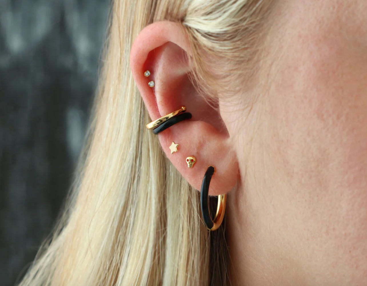 Tiny Skull Stud Earrings