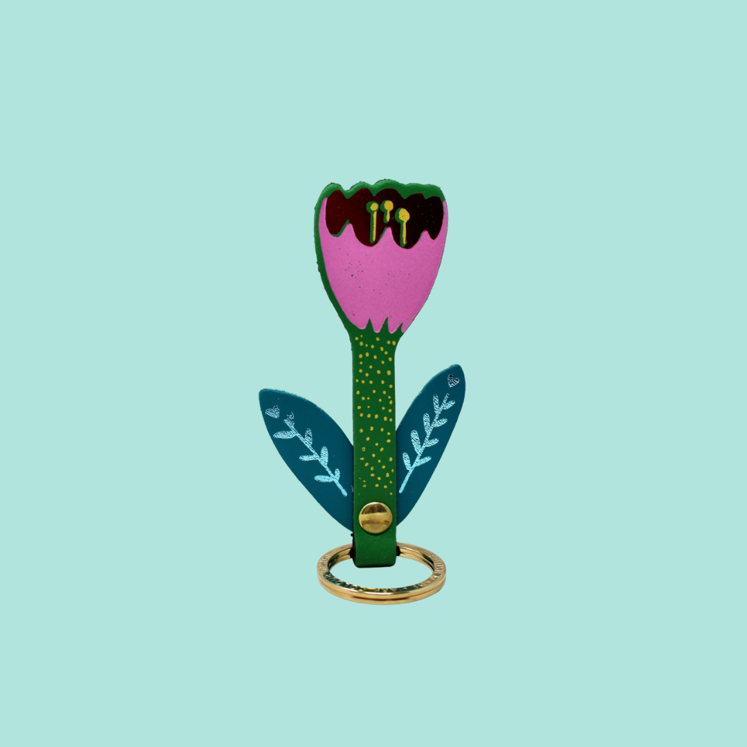 Tulip Flower Key Ring