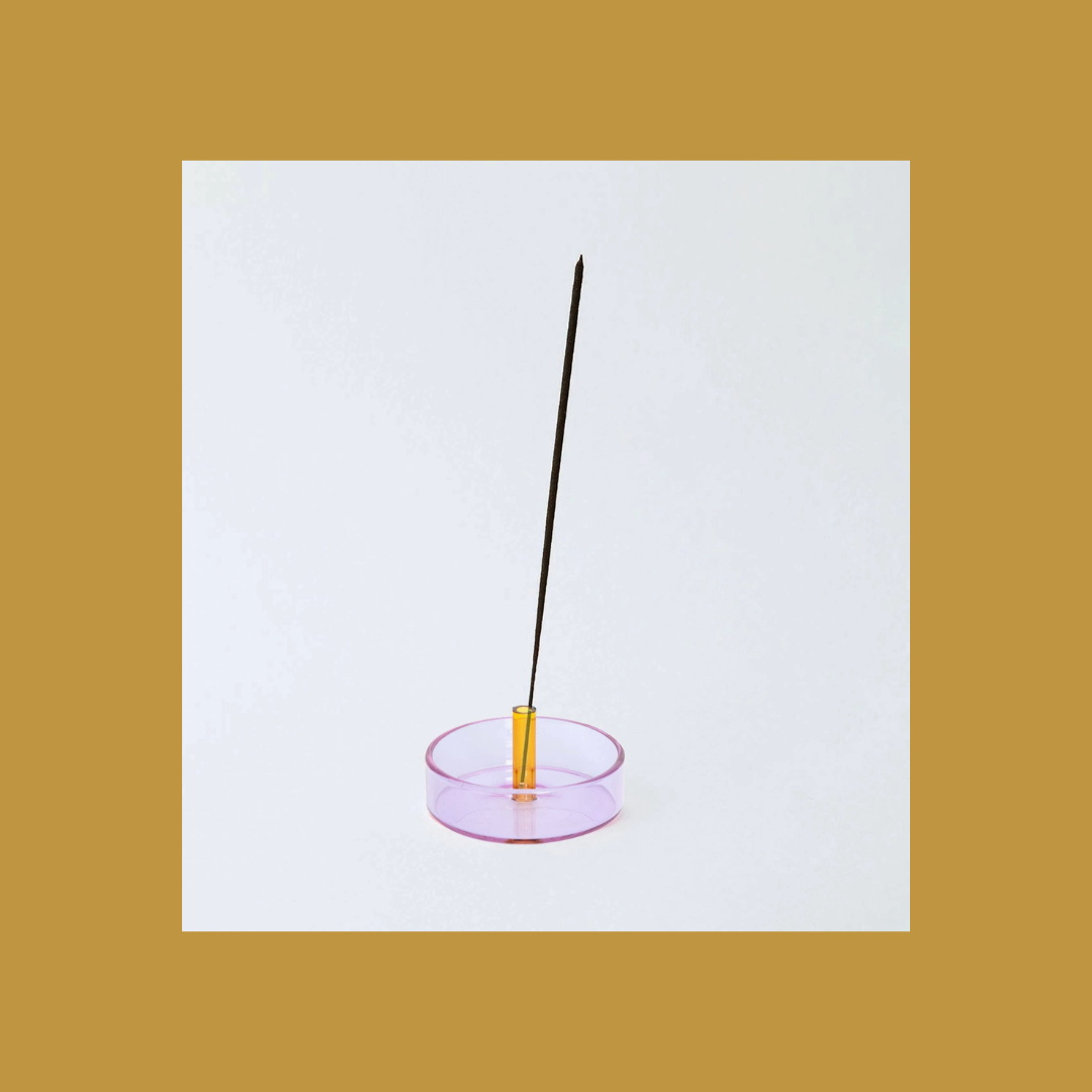 Duo Tone Glass Incense Holder
