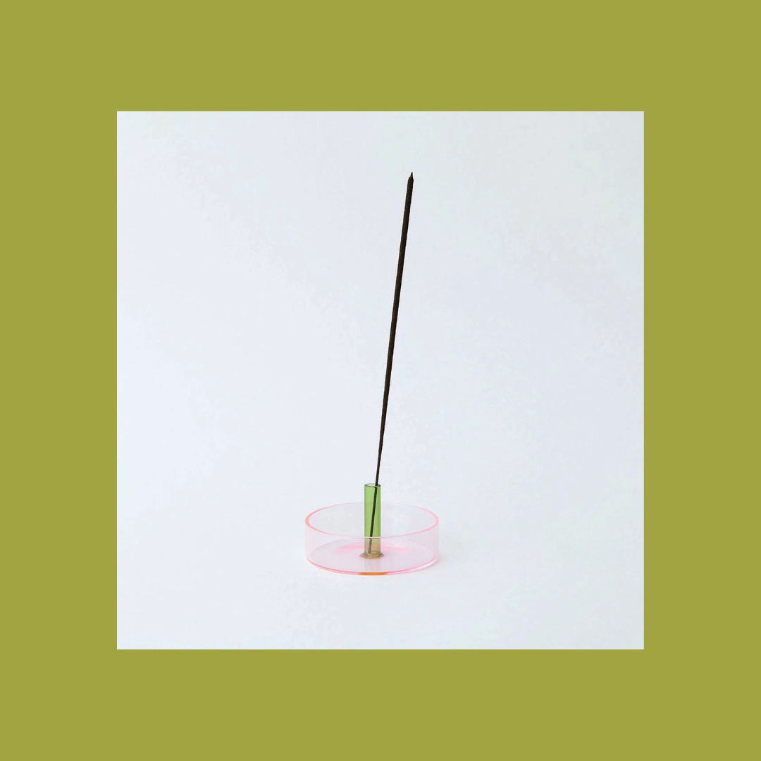 Duo Tone Glass Incense Holder