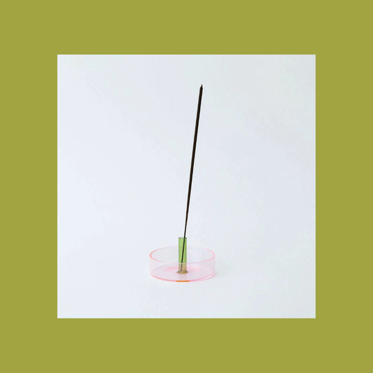 Duo Tone Glass Incense Holder