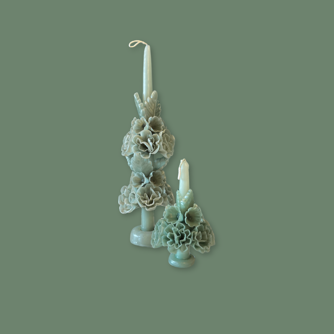 Oaxacan Floral Candles