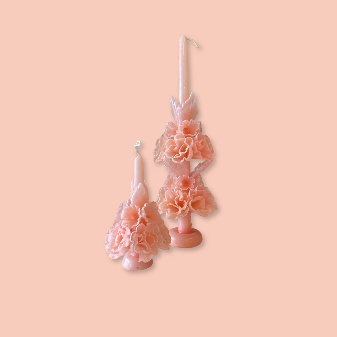 Oaxacan Floral Candles