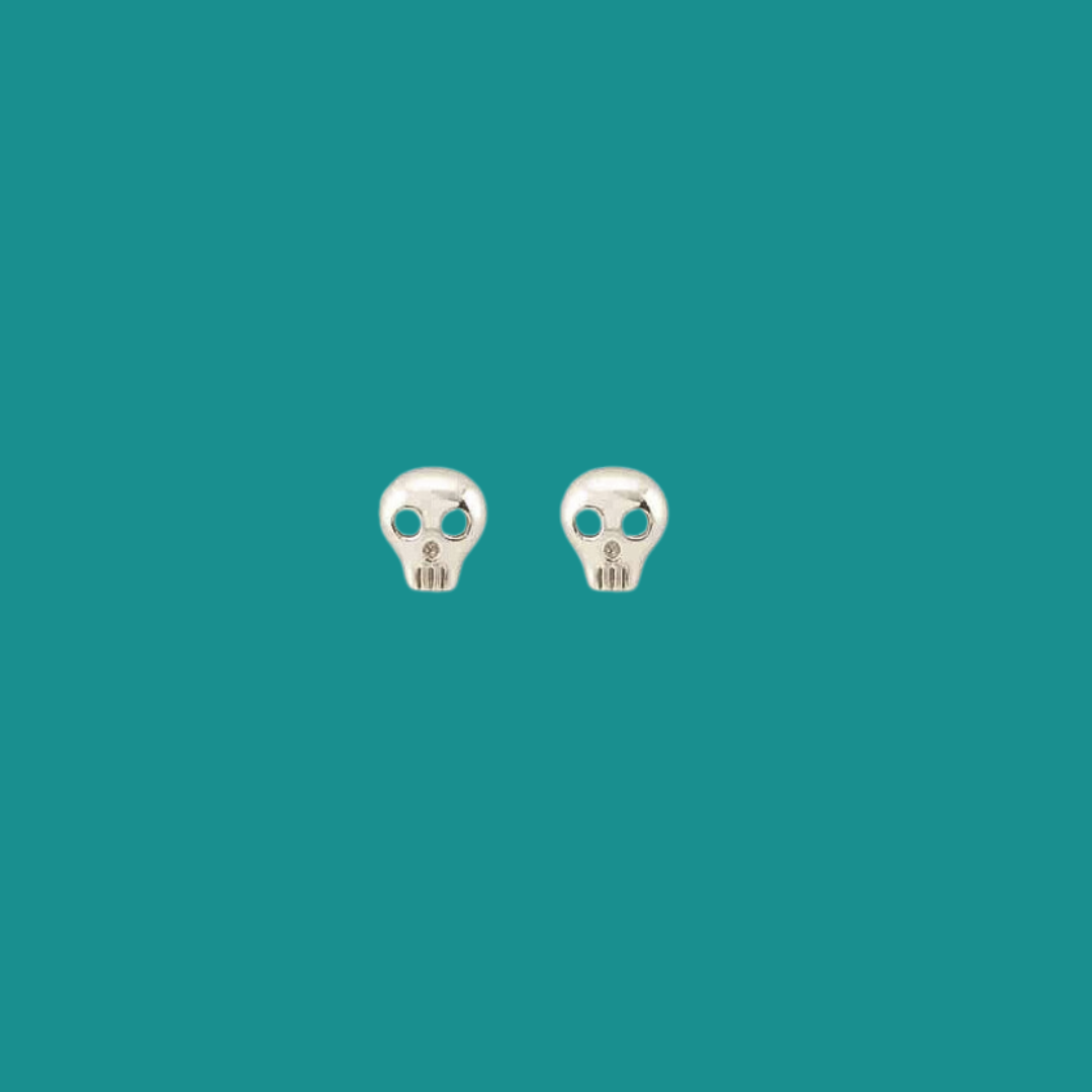 Tiny Skull Stud Earrings