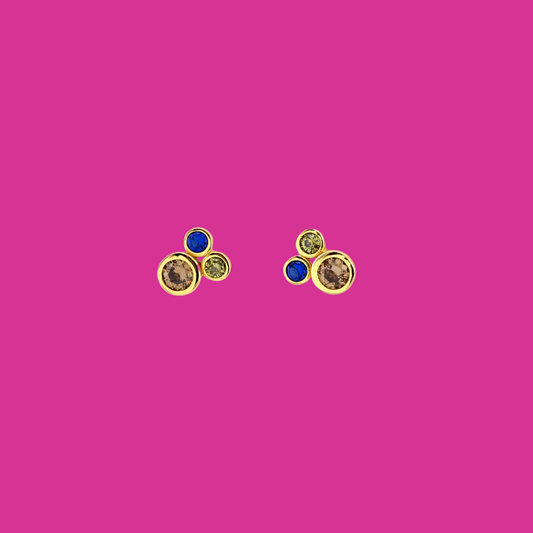 Modernist Colorful Stud Earrings - Various