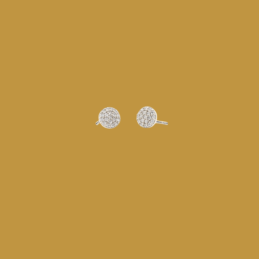 Round Crystal Stud Earrings