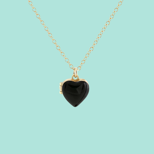 Enamel Heart Locket Necklace